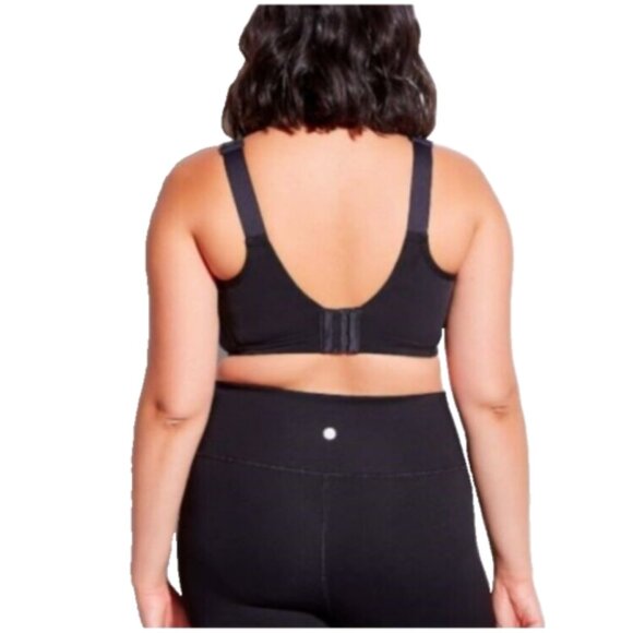 Livi Active Lane Bryant Womens Bra Sports Molded No Wire 40D Solid Black - Picture 2 of 7